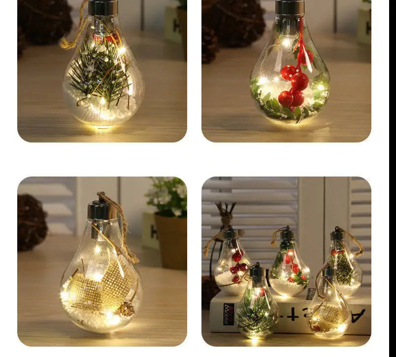 Pack of 5 LED Christmas Balls