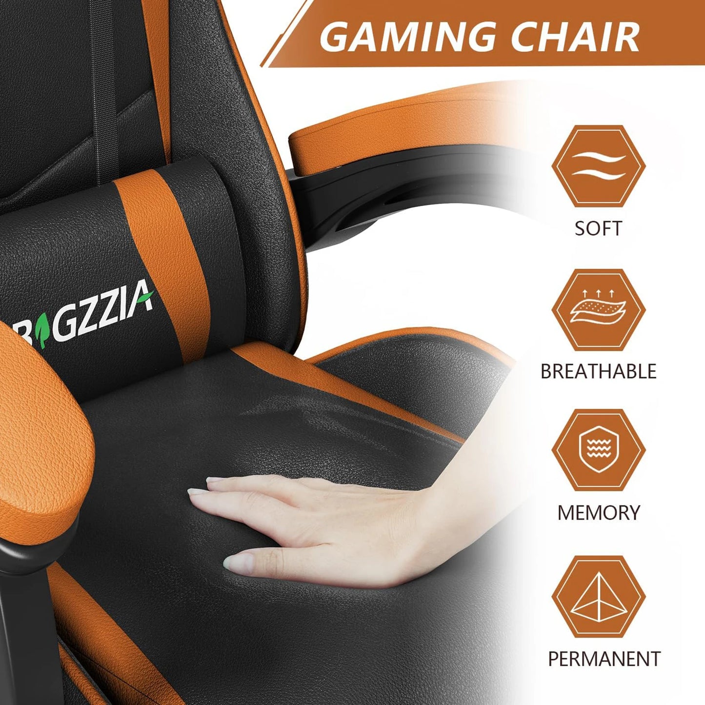 Gaming Chair Office Chair Ergonomic PU Leather Computer Desk Chair with Headrest and Lumbar Support Game Chairs Racing Chair