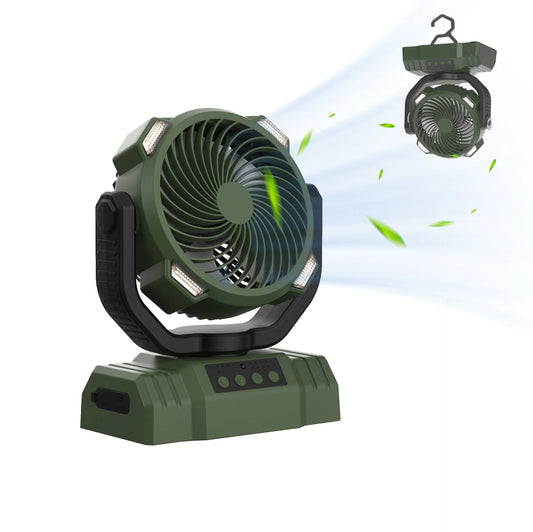 Outdoor Household Power Bank LED Light Camping Fan