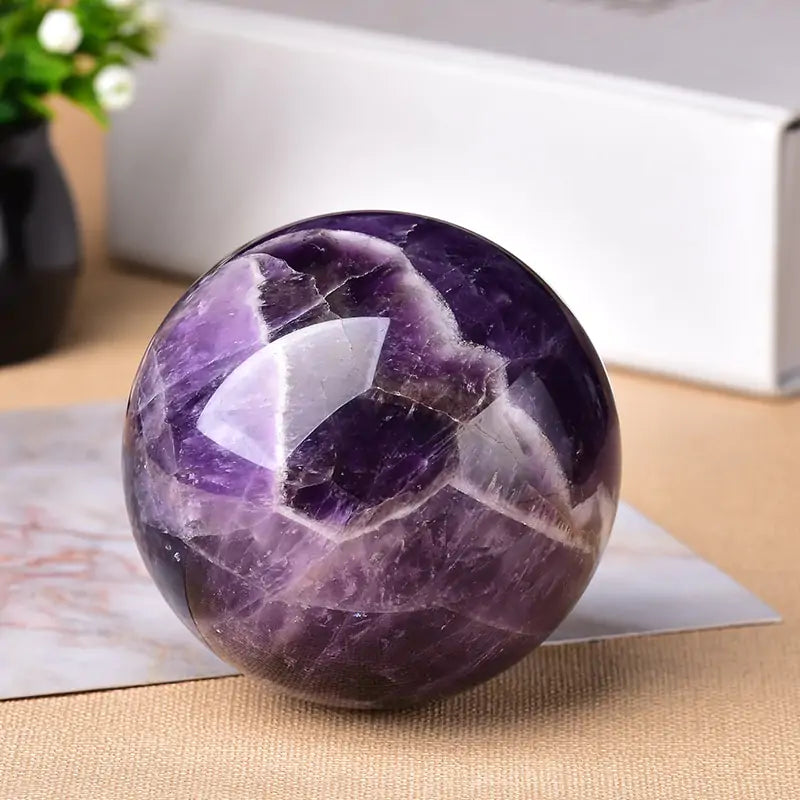 Dream Amethyst Ball Polished Globe Massaging Ball