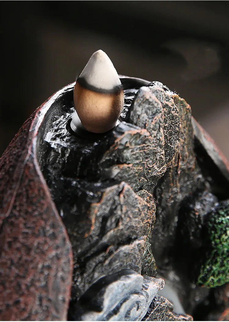 Resin Mountain Flow Back Incense Burner