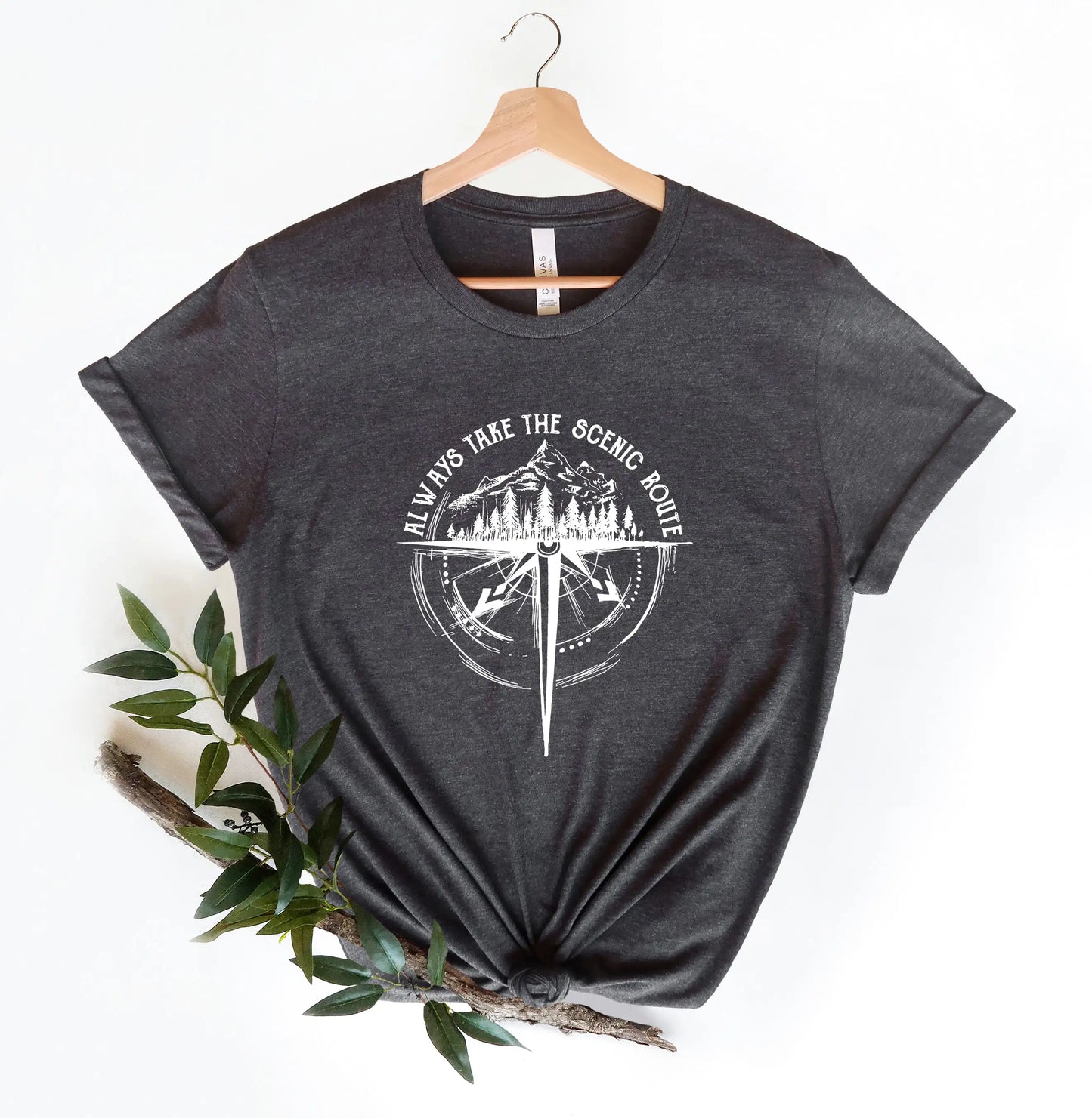 Always Take The Scenic Route, Mountain Shirt, Camping Shirt