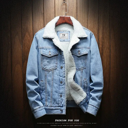 Blue Winter Jean Jackets Outerwear Warm