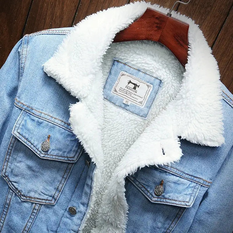 Blue Winter Jean Jackets Outerwear Warm