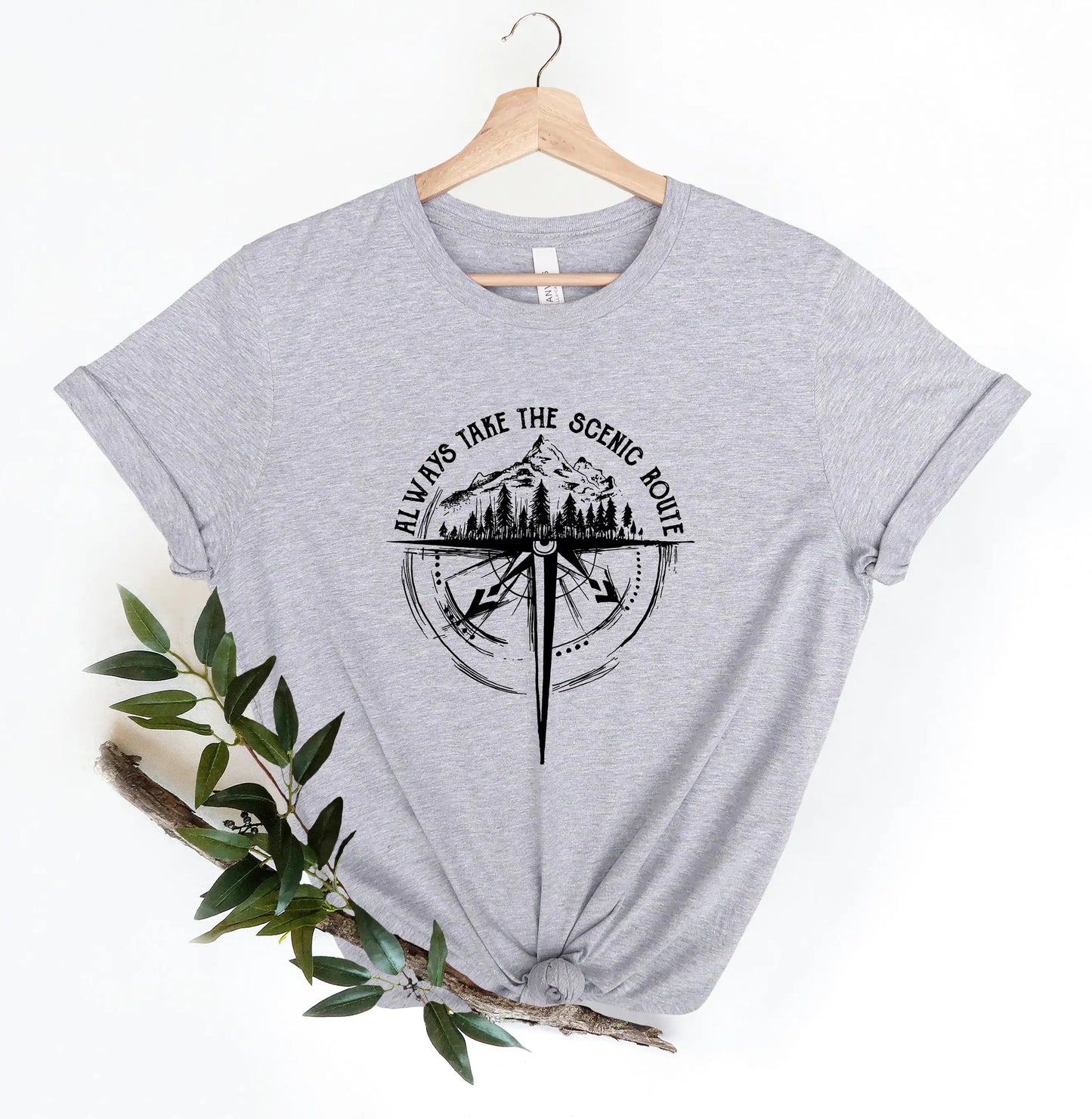 Always Take The Scenic Route, Mountain Shirt, Camping Shirt