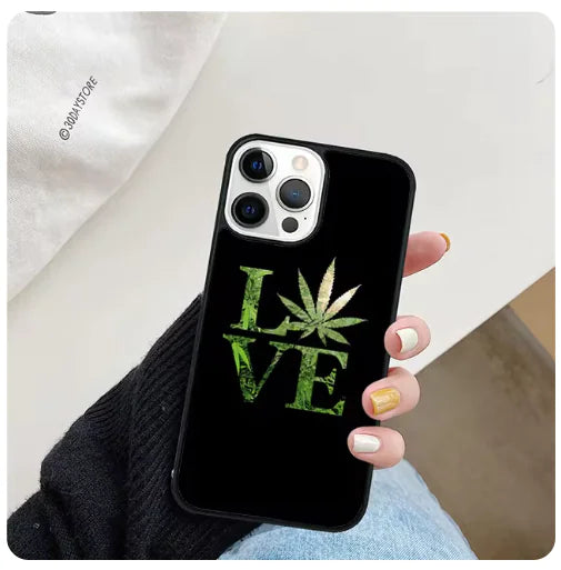 Funny 420 Weed Phone Case for iPhone 6-15 Series