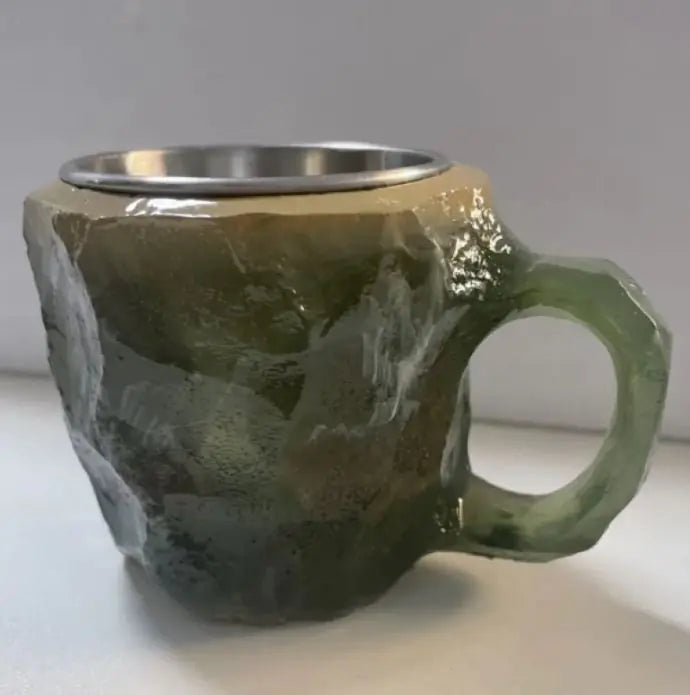 400ml Resin Mineral Crystal Coffee Mugs With Handles