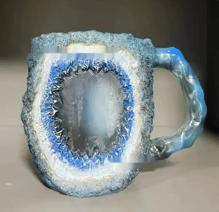 400ml Resin Mineral Crystal Coffee Mugs With Handles