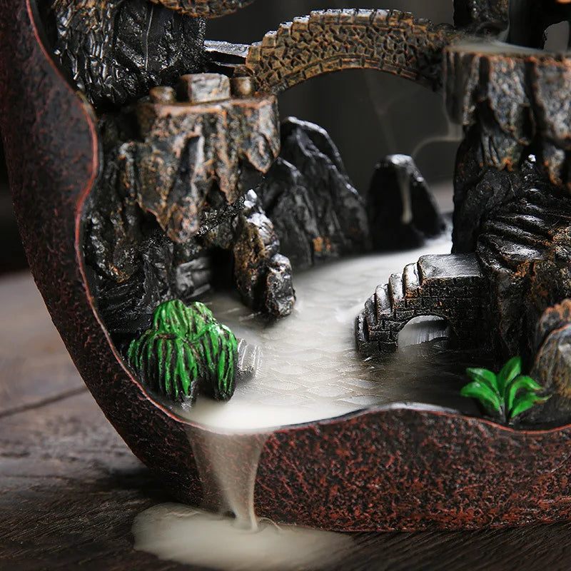 Resin Mountain Flow Back Incense Burner