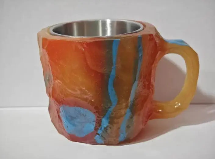 400ml Resin Mineral Crystal Coffee Mugs With Handles