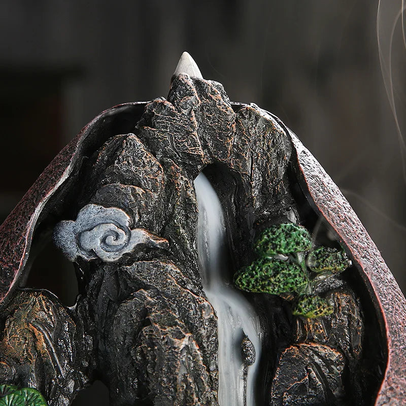 Resin Mountain Flow Back Incense Burner