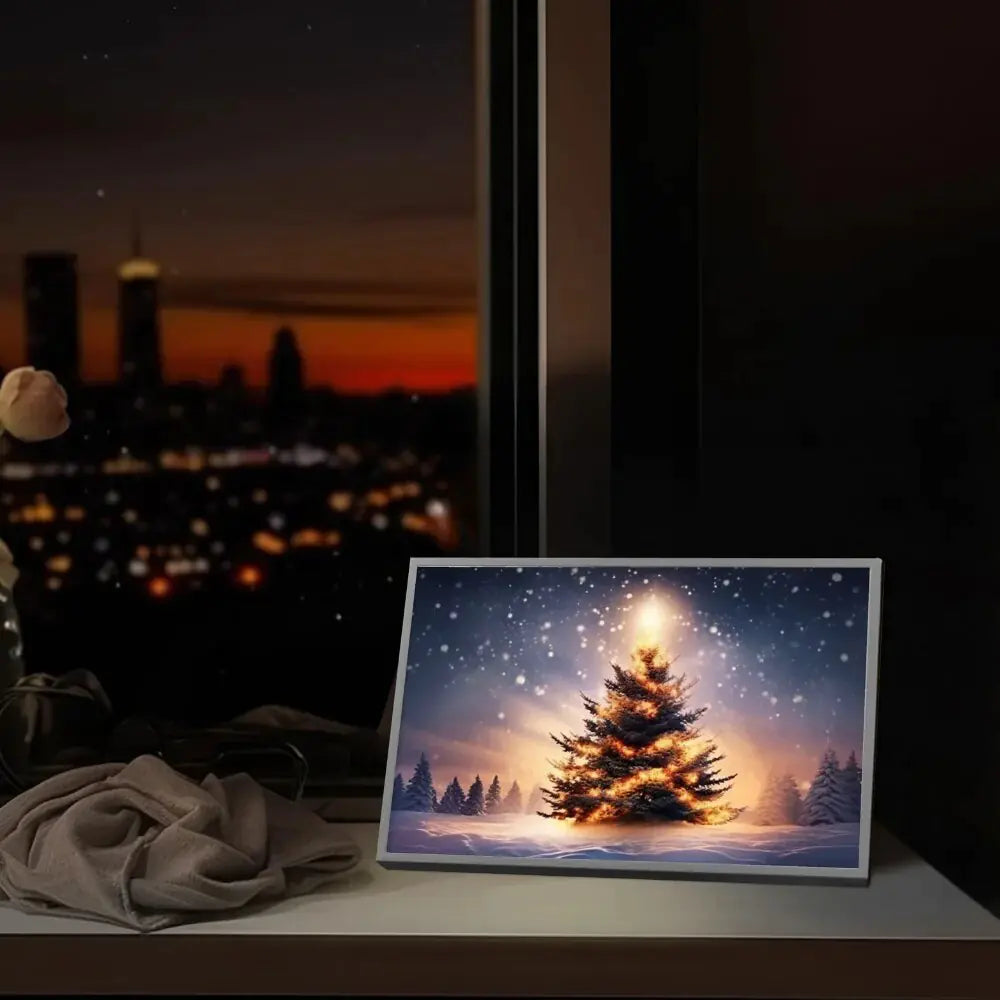 Christmas Tree Lights Decoration LED Rechargeable Lamp Painting