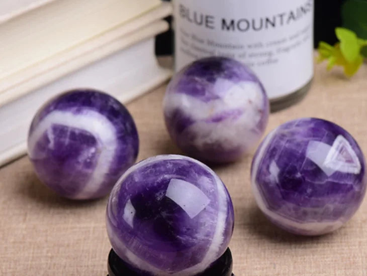 Dream Amethyst Ball Polished Globe Massaging Ball