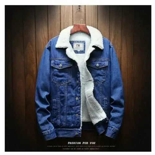 Blue Winter Jean Jackets Outerwear Warm