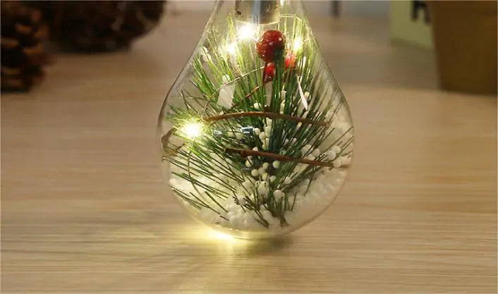 Pack of 5 LED Christmas Balls