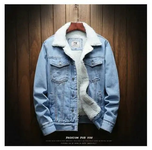 Blue Winter Jean Jackets Outerwear Warm