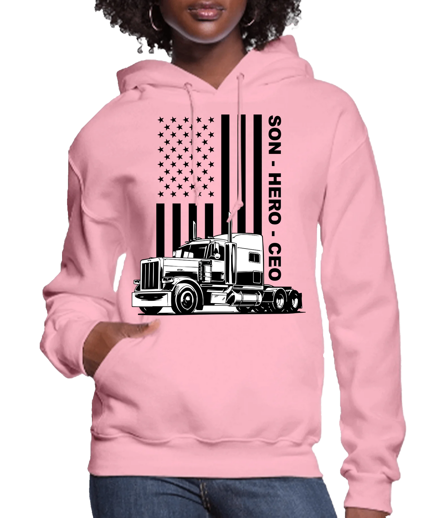 USA Trucker, Son, Hero, CEO Women’s Hoodie