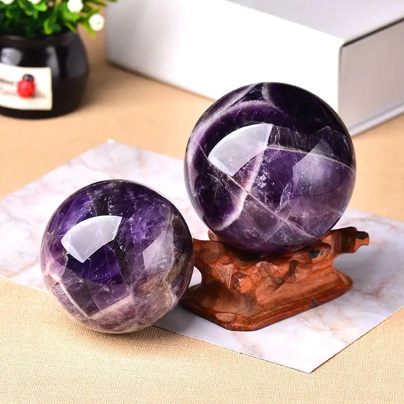 Dream Amethyst Ball Polished Globe Massaging Ball