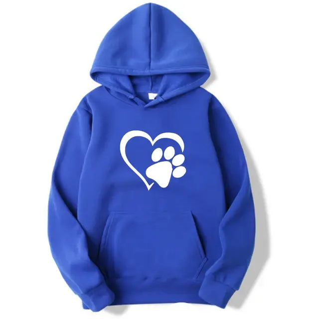 Heart Shape Print Hoodies