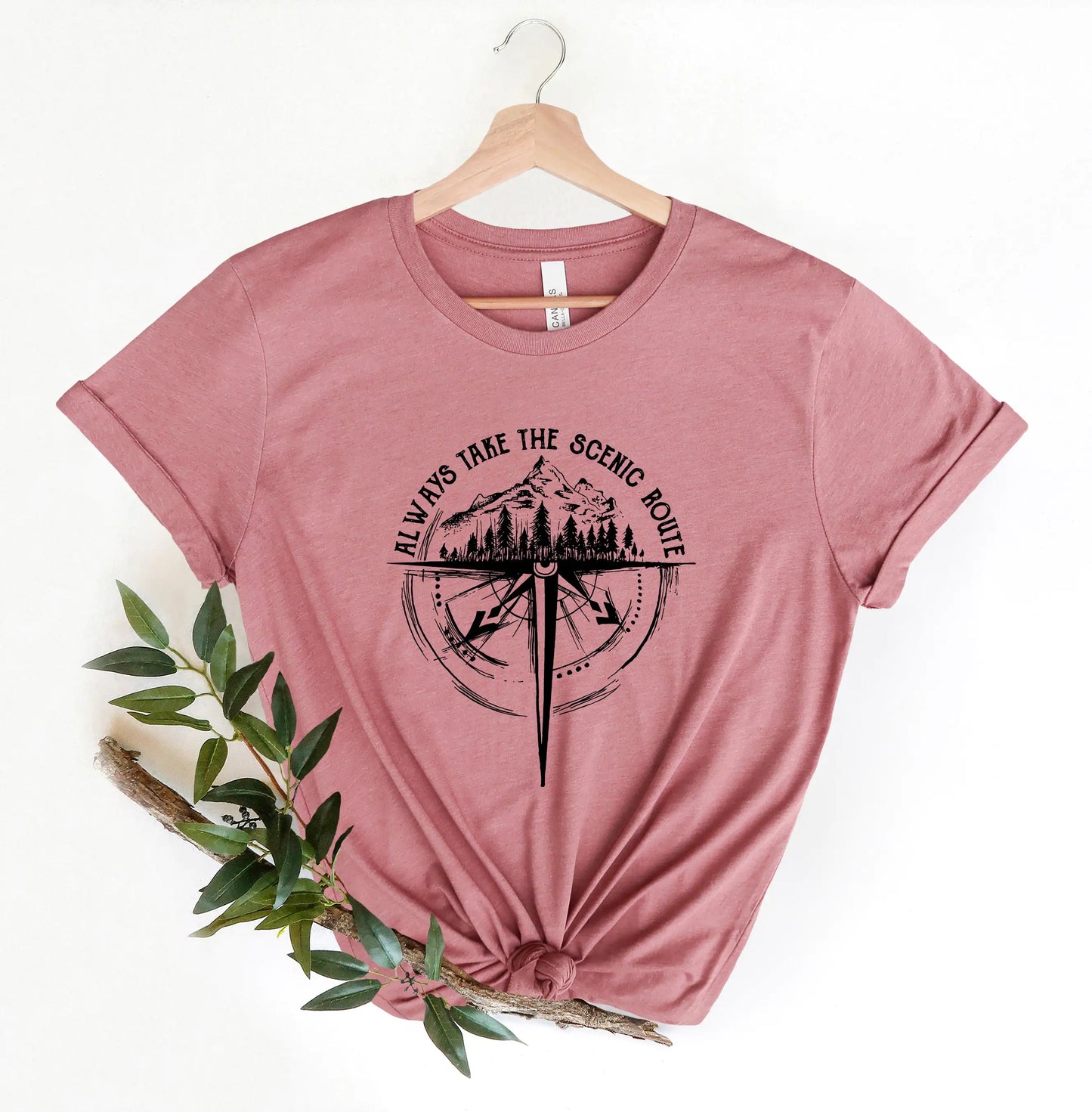 Always Take The Scenic Route, Mountain Shirt, Camping Shirt